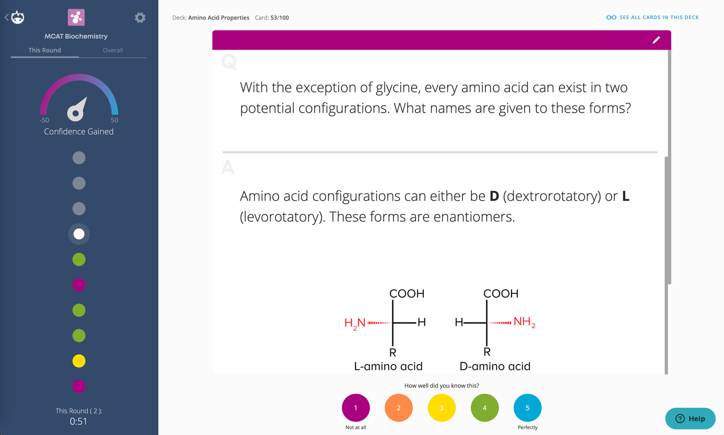 The world's most efficient MCAT study app